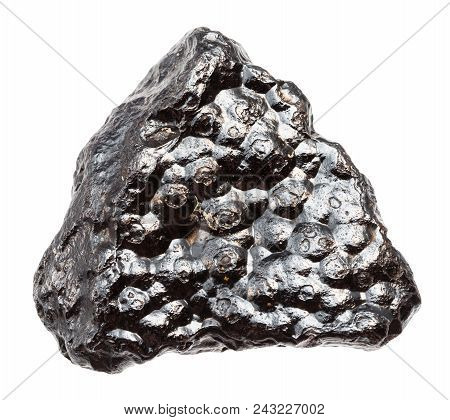 Macro Shooting Of Natural Rock Specimen - Rough Hematite (kidney Ore) Stone Isolated On White Backgr