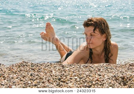 Mädchen am Strand