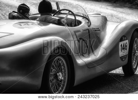 Pesaro Colle San Bartolo , Italy - May 17 - 2018 : Alfa Romeo 6c 2500 Ss Spider Colli	1947 Old Racin