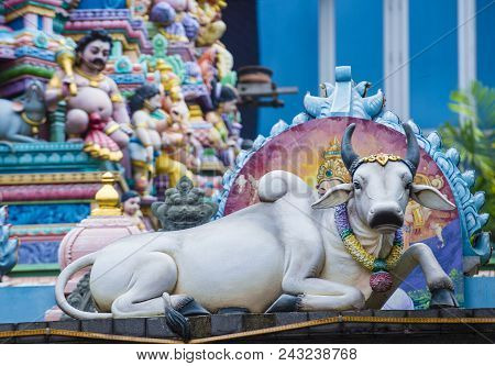 Singapore - Feb 24 : Statues In Sri Veeramakaliamman Temple In Little India, Singapore On February 2