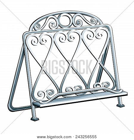 Vintage Wrought Iron Bookends Isolated On A White Background.