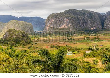 Vinales, Cuba. January 2018. A View Of The Landscape In , In Vinales, Cuba.