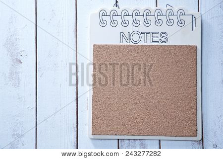 blank cork boad as backdrop