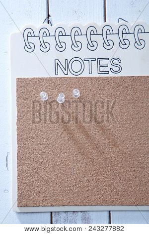 blank cork boad as backdrop