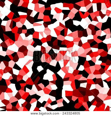 Black White And Red Colored Combination Seamless Polygonal Pattern