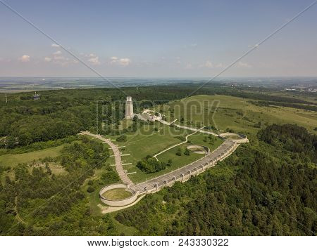 Aerial View Of The National Gdr Memorial Near Buchenwald Concentration Camp, Weimar, Germany