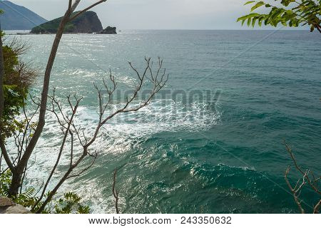 Seascape. View From Above. Sea, Horizon, Sky Adriatic Sea