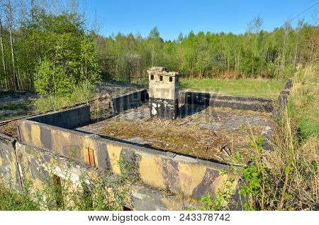 Old Abandoned Building. Destroyed Building After A Military Unit.