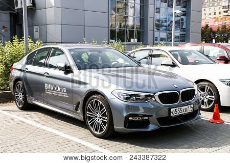 Chelyabinsk, Russia - September 3, 2017: Brand New Motor Car Bmw (g30) 5-series In The City Street.