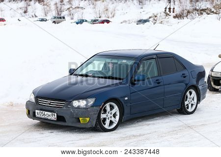 Novyy Urengoy, Russia - April 2, 2017: Motor Car Toyota Altezza At The Countryside.