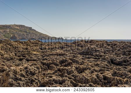 Photo Of Sea Water Beating Against Rock, Cirkewwa, Malta