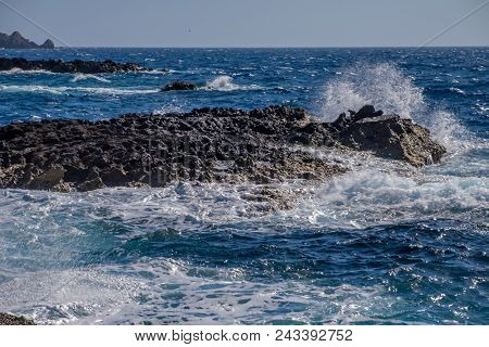 Photo Of Sea Water Beating Against Rock, Cirkewwa, Malta
