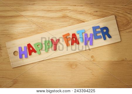 Happy Fathers Day Wooden Letter