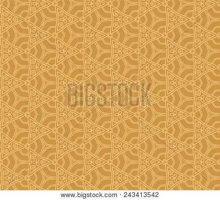 Seamless Yellow Absctract Geometric Pattern With Triangles