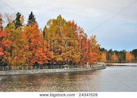 Imatra, Finnland. Stausee und Park Kruununpuisto