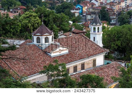 Plovdiv, Bulgaria - May 24, 2018: Amazing Night Panorama To City Of Plovdiv From Nebet Tepe Hill, Bu