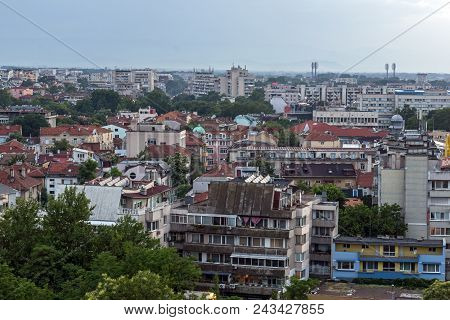 Plovdiv, Bulgaria - May 24, 2018: Amazing Night Panorama To City Of Plovdiv From Nebet Tepe Hill, Bu
