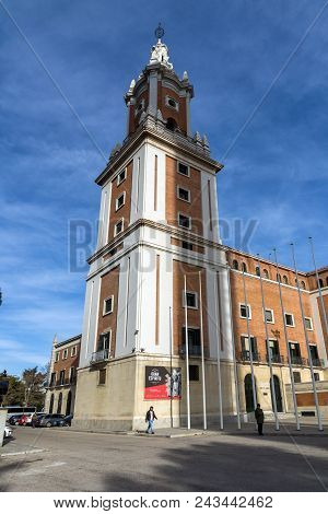 Madrid, Spain - January 23, 2018: Building Of Museum Of The Americas At Moncloa District In City Of 
