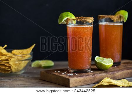 Michelada Bloody Beer Cocktail
