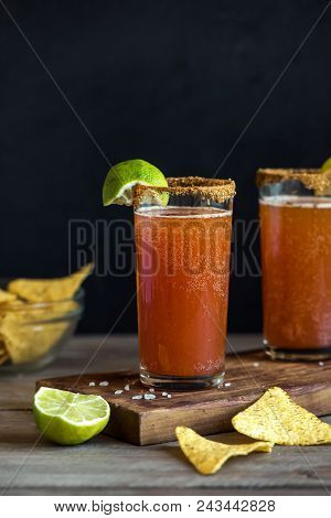 Michelada Bloody Beer Cocktail