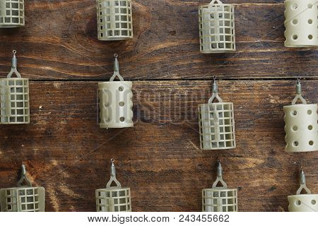 Fishing Feeder. Feeding Troughs For Fishing. Top View