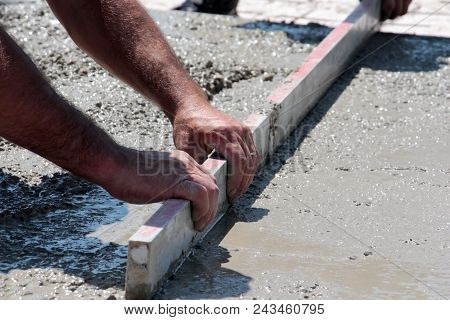 Concreting The Floor Of A New House