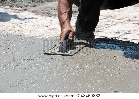 Concreting The Floor Of A New House
