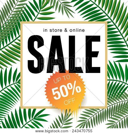 Summer Sale Background Layout For Banners, Wallpaper, Flyers, Invitation, Posters, Brochure, Voucher