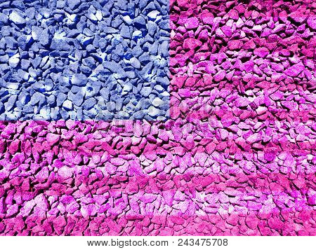 Flag Of Usa Painted On An Gravel