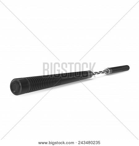 Karate Sticks Or Nunchuks On White Background. 3d Illustration