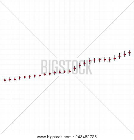 Data Analysis, One Stock Line Chart, Curve Diagram Vector Simple Illustration
