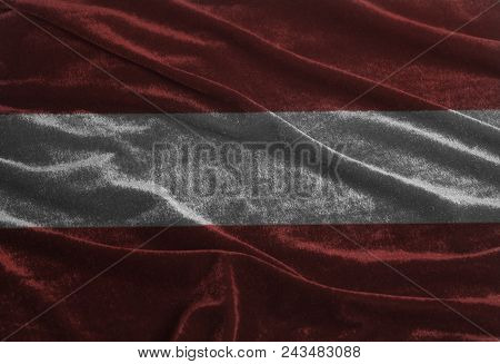 National Flag Of Austria Background Close Up.