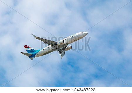 Luxair Flies In The Blue Sky Bulgaria Varna 03.06.2018