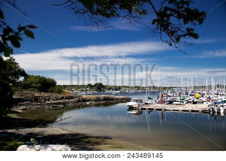 Beachside Marina; Tranquil Beach Side Marina, Victoria, Bc