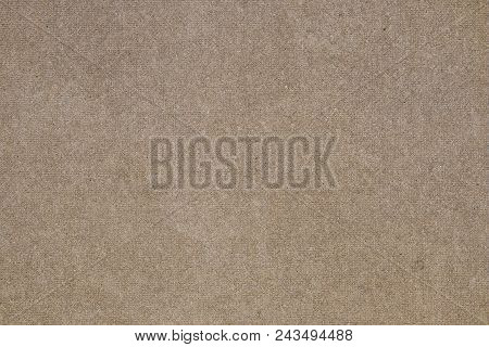 Brown Concrete Floor Texture With Small Dash Pattern. Close-up Photo Of Scabrous Background. Horizon