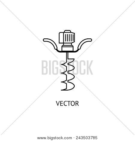 Motobur. Contour Icon Isolated On White Background