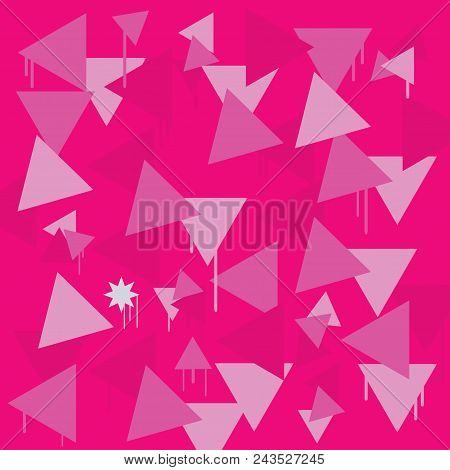 Vector Background Of Pink Geometric Triangle Camouflage