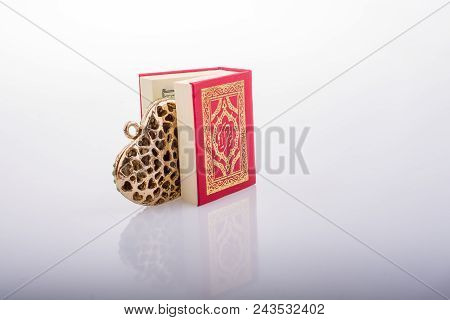 Heart Shape  And Islamic Holy Book Quran Mini Size
