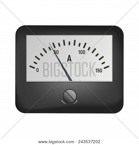 Amperemeter For Measuring Current. Electronics Vector Illustration. Technical Measurements.