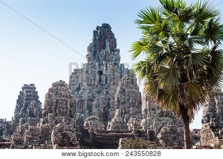Historic Ruins Of Bayon Temple
