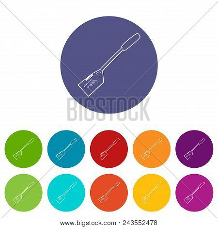 Spatular Icons Color Set Vector For Any Web Design On White Background