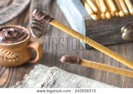 Breadsticks With Chocolate Cream