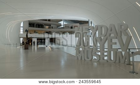 Interior Detail From Heydar Aliyev Cultural Center In Baku, Azerbaijan