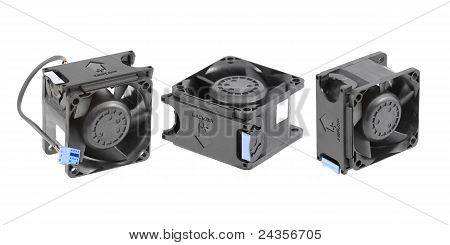 Ventiladores de plástico preto