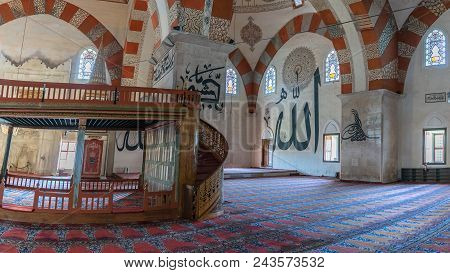 Interior Details From Edirne Old Mosque. Eski Mosque Is An Early 15Th Century Ottoman Mosque
