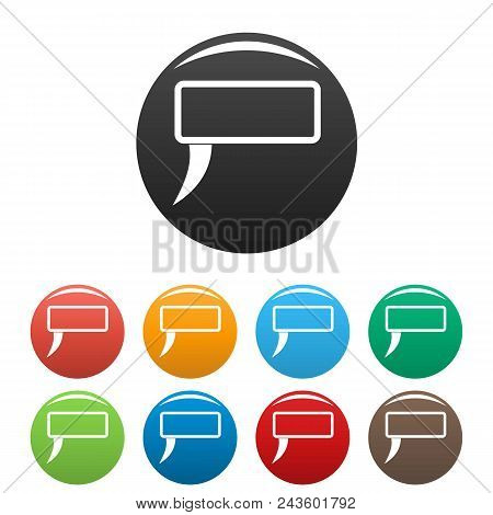 Speech Bubble Icon. Simple Illustration Of Speech Bubble Vector Icons Set Color Isolated On White