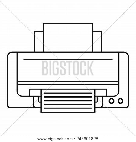 Inkjet Printer Icon. Outline Illustration Of Inkjet Printer Vector Icon For Web Design Isolated On W
