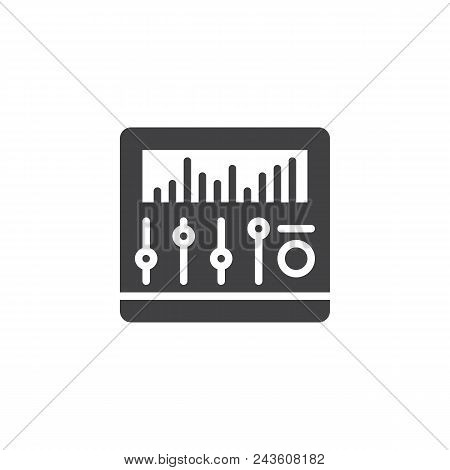 Sound Mixer Vector Icon. Filled Flat Sign For Mobile Concept And Web Design. Mixing Console With Mus