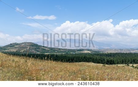 A View Of The Nature On The Golan Heights And Mountain Hermon In Israel.