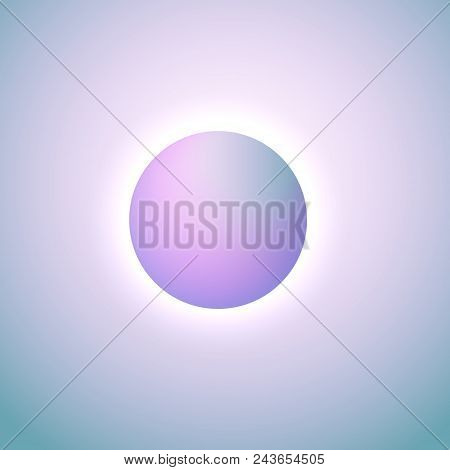 Abstract Gradient Background, Shinig Circle. Cosmic Sky Futuristic Concept
